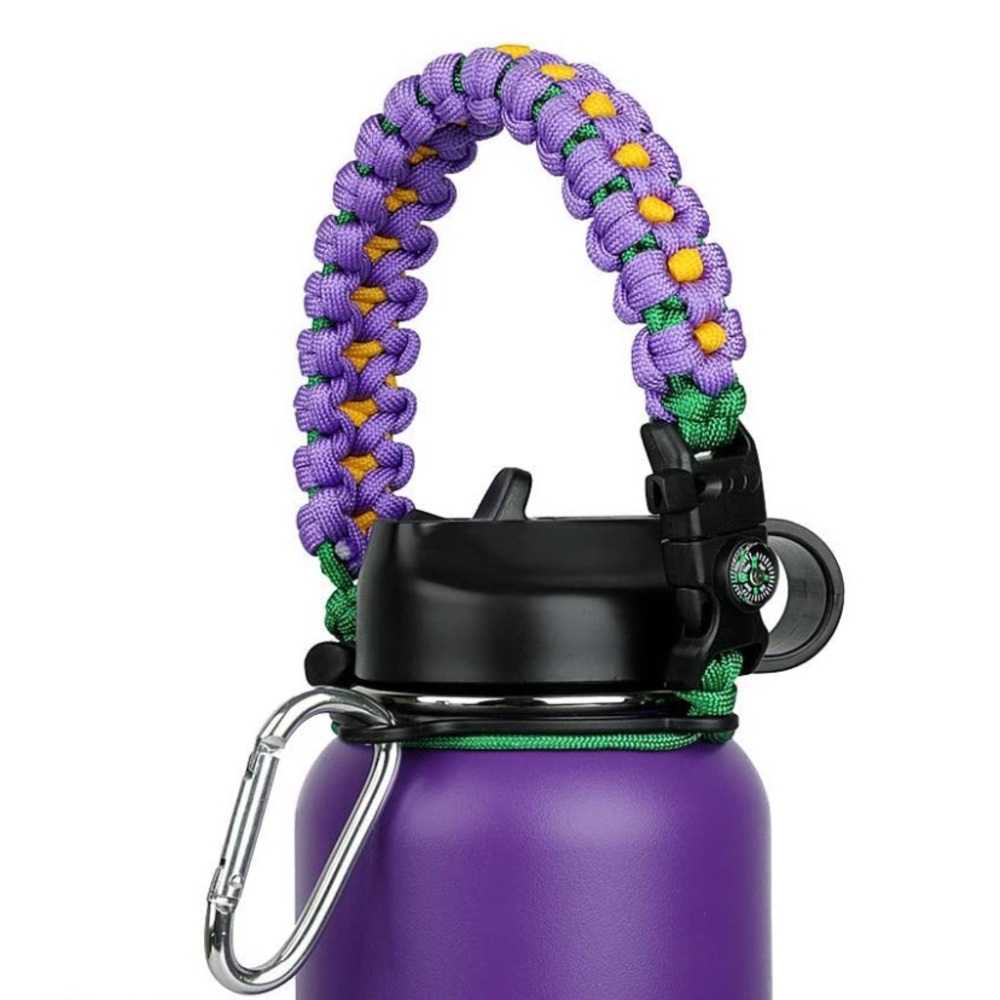 Hydroflash bottle paracord handle carrier